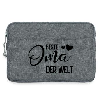 Beste Oma der Welt - Laptoptasche 13" - Grau meliert - Vorne