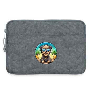 Lunettes de soleil Bouvier Des Flandres Dog Breed Cartoon - Sacoche pour ordinateur portable 13 pouces - gris chiné - Devant