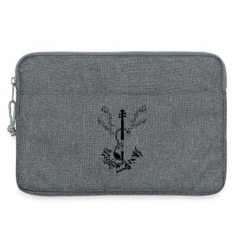 Notes de Musique Musiciens Clefs Partitions - Sacoche pour ordinateur portable 13 pouces - gris chiné - Devant
