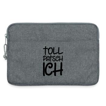 Tollpatsch Ich tollpatschig lustig tollpatschich - Laptoptasche 13" - Grau meliert - Vorne