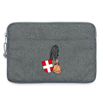 Vienna Panorama Wappen Shirt Geschenk - Laptoptasche 13" - Grau meliert - Vorne