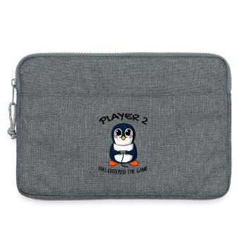 Deuxième bébé joueur 2 bébé pingouin enceinte - Sacoche pour ordinateur portable 13 pouces - gris chiné - Devant