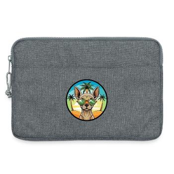 Inka Unbehaarte Hunderasse Cartoon Sonnenbrille Strand - Laptoptasche 13" - Grau meliert - Vorne