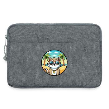 Ragamuffin Katzenrasse Cartoon Sonnenbrille Strand - Laptoptasche 13" - Grau meliert - Vorne