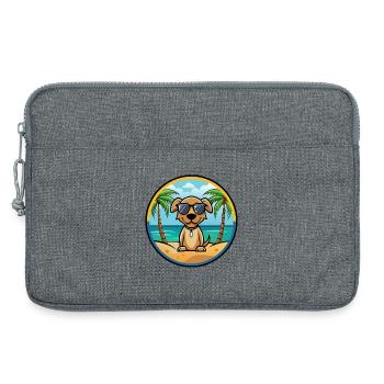 Pointer Hund Rasse Cartoon Sonnenbrille Strand - Laptoptasche 13" - Grau meliert - Vorne