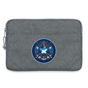 Logo de l’Écosse - Sacoche pour ordinateur portable 13 pouces - gris chiné - Devant