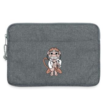 Hôpital vétérinaire médecin singe médecin - Sacoche pour ordinateur portable 13 pouces - gris chiné - Devant
