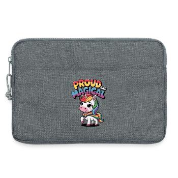 Fier et magique - Sacoche pour ordinateur portable 13 pouces - gris chiné - Devant