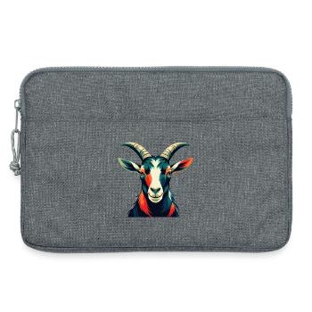 Ziege Cartoon Figur Buntes Haustier Tier - Laptoptasche 13" - Grau meliert - Vorne