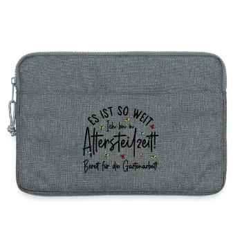 Altersteilzeit - Bereit für die Gartenarbeit  - Laptoptasche 13" - Grau meliert - Vorne
