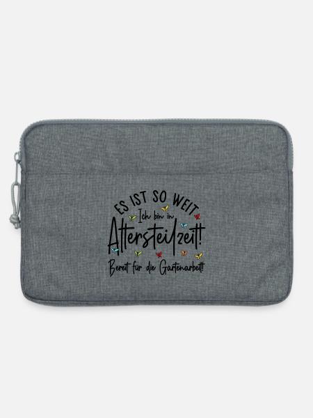 Altersteilzeit - Bereit für die Gartenarbeit - Laptoptasche 13" - Grau meliert