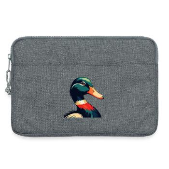 Duck Cartoon Character Colorful Pet Animal - Laptop bag 13" - heather grey - Front
