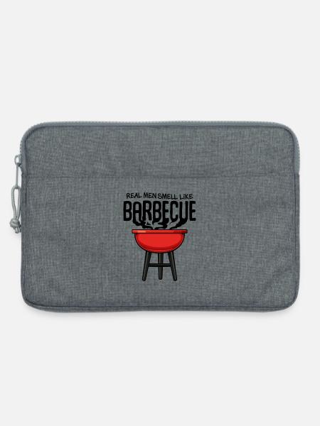 Red Kettle Grill Illustration - Laptop bag 13" - heather grey