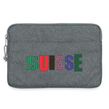 SUISSE. PAYS - Sacoche pour ordinateur portable 13 pouces - gris chiné - Devant