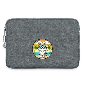 Birma Heilige Katzenrasse Cartoon Sonnenbrille Strand - Laptoptasche 13" - Grau meliert - Vorne