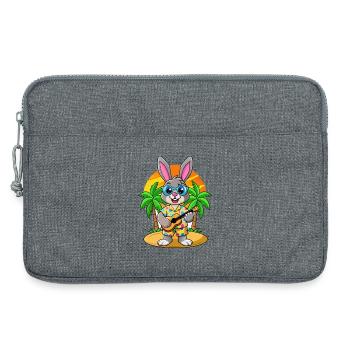Lunettes de soleil de plage d’été de dessin animé de lapin drôle - Sacoche pour ordinateur portable 13 pouces - gris chiné - Devant