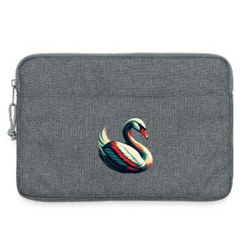 Cygne Personnage De Dessin Animé Animal De Compagnie Coloré - Sacoche pour ordinateur portable 13 pouces - gris chiné - Devant