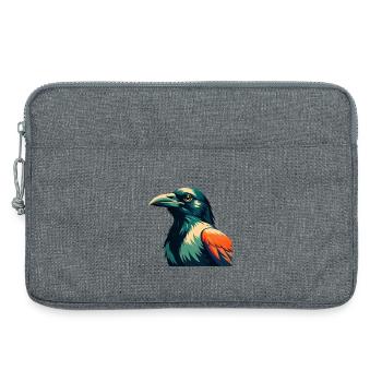 Corbeau Dessin animé Personnage Animal de compagnie coloré - Sacoche pour ordinateur portable 13 pouces - gris chiné - Devant