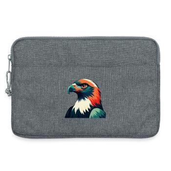 Falke Cartoon Figur Buntes Haustier Tier - Laptoptasche 13" - Grau meliert - Vorne