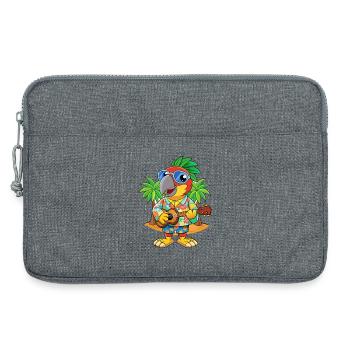 Lustige Papageien-Cartoon-Sommer-Strand-Sonnenbrille - Laptoptasche 13" - Grau meliert - Vorne