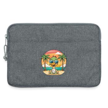 Strauß lustige Cartoon Sommer Strand Sonnenbrille - Laptoptasche 13" - Grau meliert - Vorne