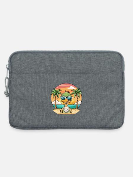 Strauß lustige Cartoon Sommer Strand Sonnenbrille - Laptoptasche 13" - Grau meliert