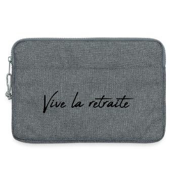 RETRAITE. RETRAITE. RETRAITEE. BONNE RETRAITE - Sacoche pour ordinateur portable 13 pouces - gris chiné - Devant