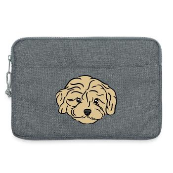 Doodle Puppy - Laptoptasche 13" - Grau meliert - Vorne