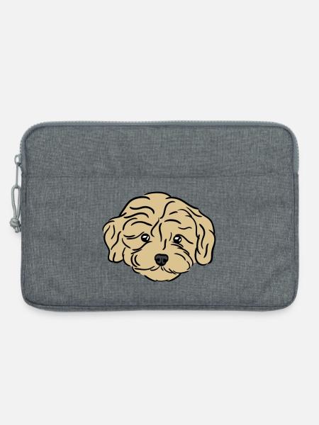 Doodle Puppy - Laptoptasche 13" - Grau meliert