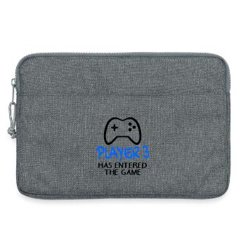 Player 3 has entered the game - Geburt Schwanger - Laptoptasche 13" - Grau meliert - Vorne