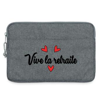 RETRAITE. RETRAITE. RETRAITEE. BONNE RETRAITE - Sacoche pour ordinateur portable 13 pouces - gris chiné - Devant