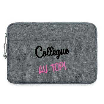 COLLEGUE. HUMOUR. RETRAITE. RETRAITE. RETRAITEE - Sacoche pour ordinateur portable 13 pouces - gris chiné - Devant