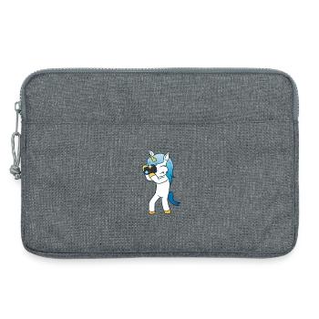 Foto Einhorn Fotografin - Laptoptasche 13" - Grau meliert - Vorne