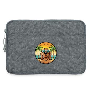 Bloodhound Hund Rasse Cartoon Sonnenbrille Strand - Laptoptasche 13" - Grau meliert - Vorne