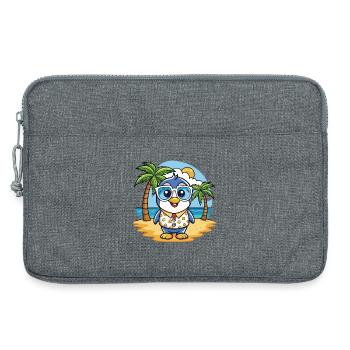 Penguin Funny Cartoon Summer Beach Sunglasses - Laptop bag 13" - heather grey - Front