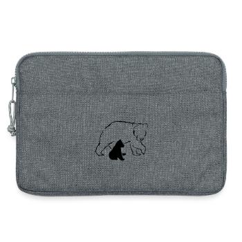 Ours ours ours brun mère bébé nature forêt amour - Sacoche pour ordinateur portable 13 pouces - gris chiné - Devant