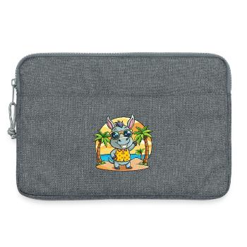 Esel Lustige Cartoon Sommer Strand Sonnenbrille - Laptoptasche 13" - Grau meliert - Vorne
