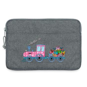 Train pour enfants avec remorque rose - Sacoche pour ordinateur portable 13 pouces - gris chiné - Devant
