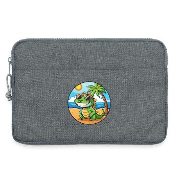 Lizard Lustige Cartoon Sommer Strand Sonnenbrille - Laptoptasche 13" - Grau meliert - Vorne