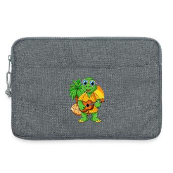 Lustige Schildkröte Sommer Strand Sonnenbrille Hawaiian - Laptoptasche 13" - Grau meliert - Vorne