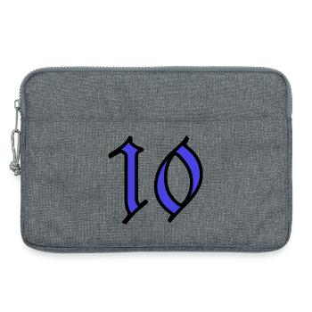10. 10 ANS. 10e ANNIVERSAIRE. ANNIVERSAIRE 10 ANS. - Sacoche pour ordinateur portable 13 pouces - gris chiné - Devant