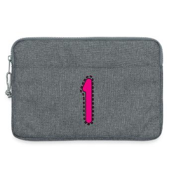 1. 1 AN. 1er ANNIVERSAIRE. ANNIVERSAIRE 1 AN - Sacoche pour ordinateur portable 13 pouces - gris chiné - Devant