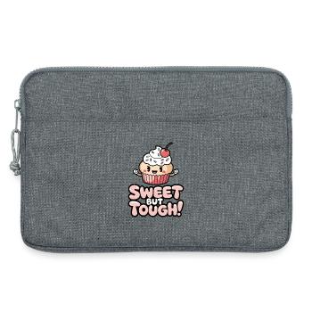 Doux mais dur ! - Sacoche pour ordinateur portable 13 pouces - gris chiné - Devant