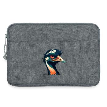 Emu Personnage De Dessin Animé Animal De Compagnie Coloré - Sacoche pour ordinateur portable 13 pouces - gris chiné - Devant
