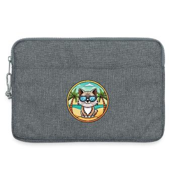 Birma Heilige Katzenrasse Cartoon Sonnenbrille Strand - Laptoptasche 13" - Grau meliert - Vorne