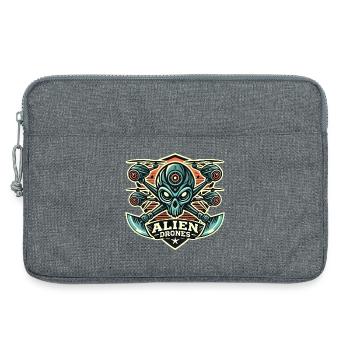 Logo des drones extraterrestres - Sacoche pour ordinateur portable 13 pouces - gris chiné - Devant