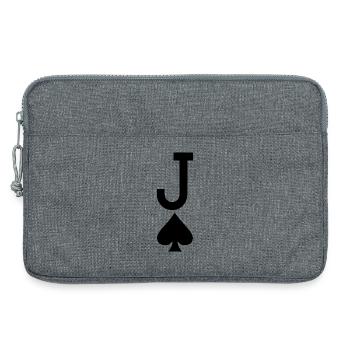Poker Playing Card - Jack of Spades / Jokers - Laptop bag 13" - heather grey - Front