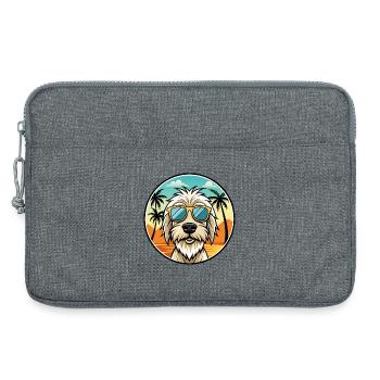Spinone Italiano Race De Chien Dessin Animé Lunettes De Soleil Plage - Sacoche pour ordinateur portable 13 pouces - gris chiné - Devant