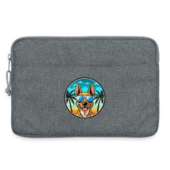 Berger Hollandais Chien Race Dessin Animé Lunettes De Soleil Plage - Sacoche pour ordinateur portable 13 pouces - gris chiné - Devant