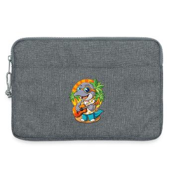 Lustige Delphin Cartoon Sommer Strand Sonnenbrille - Laptoptasche 13" - Grau meliert - Vorne
